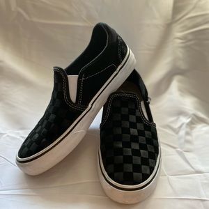 Vans DX Checkered Black Slip-On, size 7